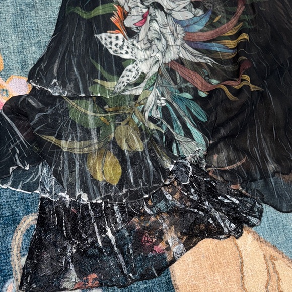 Komarov Black Floral Long Sleeve Dress - Picture 3 of 7